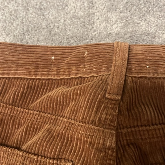 Denim Forum The Arlo Hi-Rise Straight Corduroy Pant in gold rush brown - size 25 - Picture 9 of 11